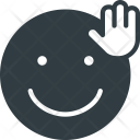 Waving Emoji Face Icon