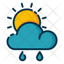 Weather Sunny And Rainy Weather Cloud Icon