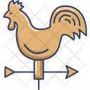 Weather Vane Direction Rooster Icon