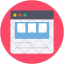 Web Content Wireframe Icon