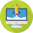 Startup Monitor Rocket Icon