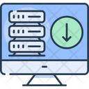 Web Server Download Data From Server Download Data Icon