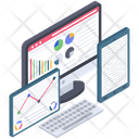 Online Business Analysis Web Analytics Web Statistics Icon
