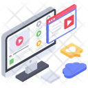 Web Video Content Video Streaming Video Content Production Icon