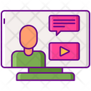 Webinars Video Chat Video Conference Icon