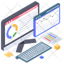 Website Analytics Online Analytics Business Infographic Icon
