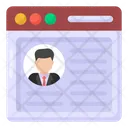 Website Profile Icon - Download in Flat Style