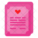 Wedding Certificate Marriage Certificate Love Certificate Icon