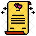 Wedding Contract Love Heart Icon