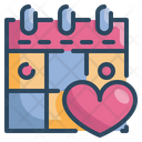 Calendar Heart Love Icon
