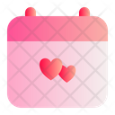Calendar Love Romance Icon