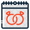 Wedding Date Calendar Marriage Icon