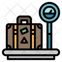 Weighting Luggage Measuring Icon