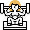 Weightlifting Barbell Jerk  Icon