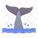 Whale Tail Sea Icon