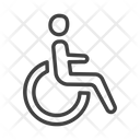 Wheel Chair Patient Healthcare Icon