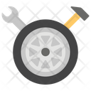 Wheel Detailing Tyre Repairing Wheel Alignment Icon