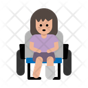 Wheelchair Patient Broken Leg Icon
