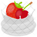 Strawberry Tart Strawberry Whip Whipped Cream Icon