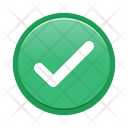 White check mark on green circle  Icon