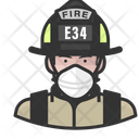 Avatar Firefighter White Icon