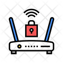 Wifi Router Lock Icon