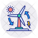 Wind Electricity Icon
