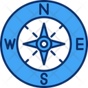Wind Rose Compass Star Icon