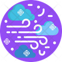 Wind Snowflakes Snowing Icon