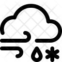 Windy Sleet Weather Icon