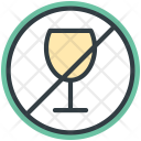 Wine Prohibition Signal Icon