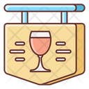 Wine Bar Board Icon