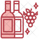 Wine Bottle Alcoholic Drink Wine Glass Icon