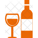 Wine Bottle And Glass Icon