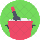 Wine Bucket Champagne Bucket Wine Cooler Icon