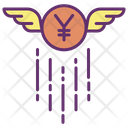 Mjapanese Yen Wing Flying Yen Icon