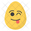 Winking Eye Egg Emoji Emoticon Icon