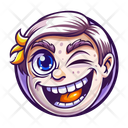 Winking Flirting Reaction Icon