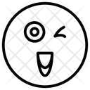Winky Emoji Face  Icon