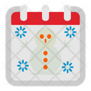 Snowman Calendar Date Icon