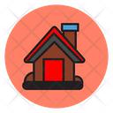 Winter House Wooden Home House Icon
