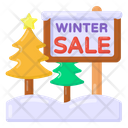 Sale Signboard Winter Sale Sign Winter Sale Roadboard Icon