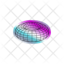 Wireframe Ring Torus Icon