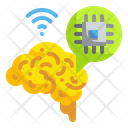 Wireless Brain Sensors Medical Technology Icon