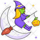 Witch Moon Pumpkin Icon