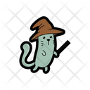 A Witchs Cat Perfect For Halloween Cute Icon