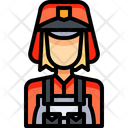 Woman Firefighter Firewoman Icon
