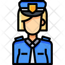Woman Police Cop Icon