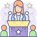 Woman Candidate President Boss Icon