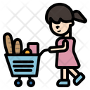 Woman Customer Grocery Supermarket Icon